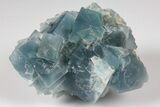 Stormy-Day Blue, Cubic Fluorite Crystal Cluster - Sicily, Italy #183791-2